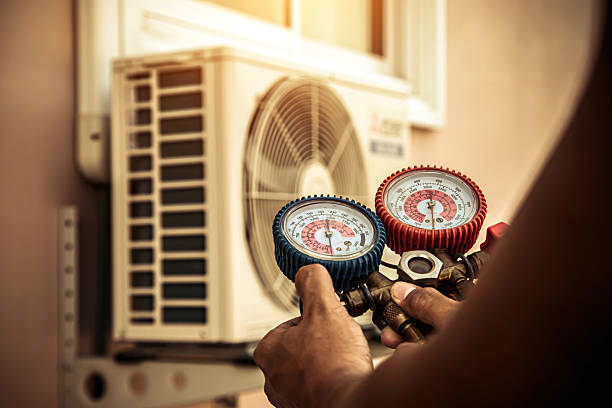 Professional Hvac technician working in Osceola, WI